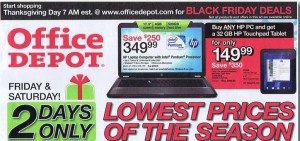 Office Depot BlackFriday HP TouchPAD