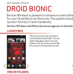Droid Bionic Gets Android 4.0.4 Ice Cream Sandwich(ICS) Update